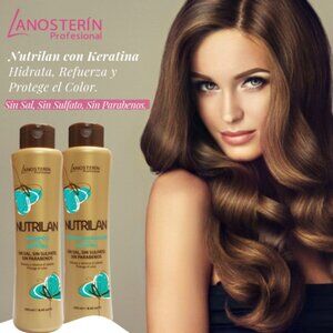 NUTRILAN CON KERATINA DE Lanosterin ✨ / Shampoo & Acondicionador / 500 ml